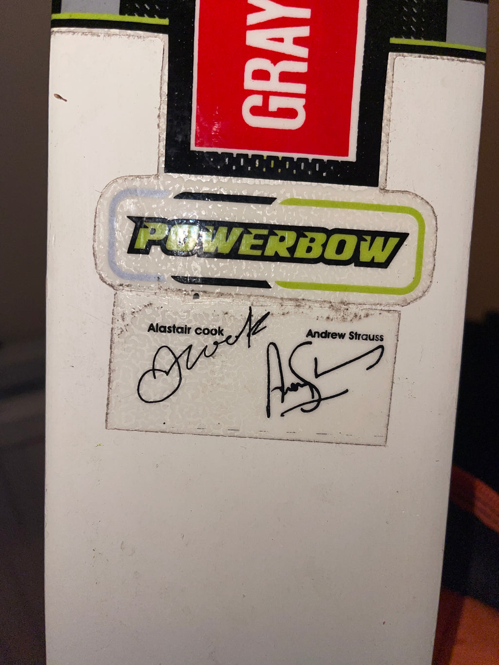 Gray Nicholls Kids Cricket Bat Signed by Alaistar Cook