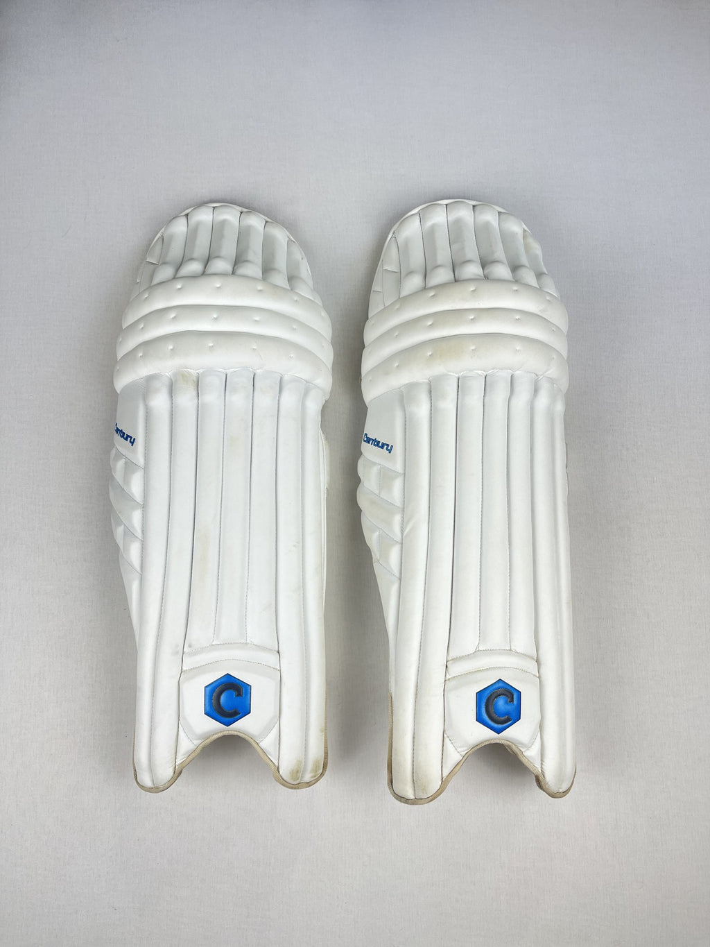 Century senior cricket pads, front