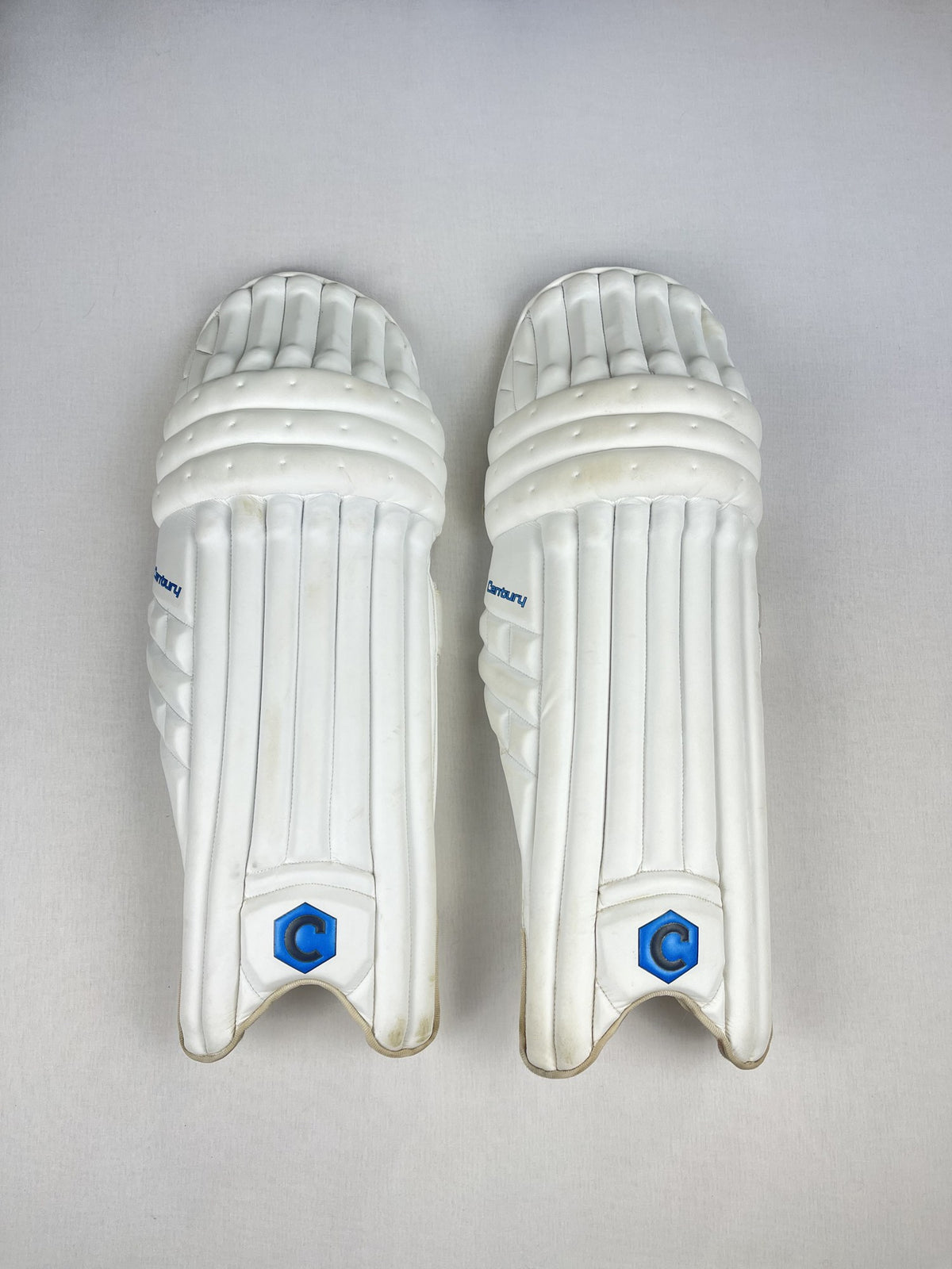 Century senior cricket pads, front