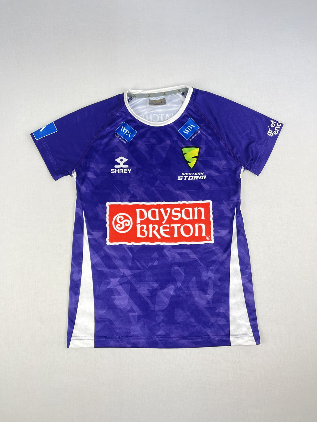 Western Storm Shrey playing shirt, front
