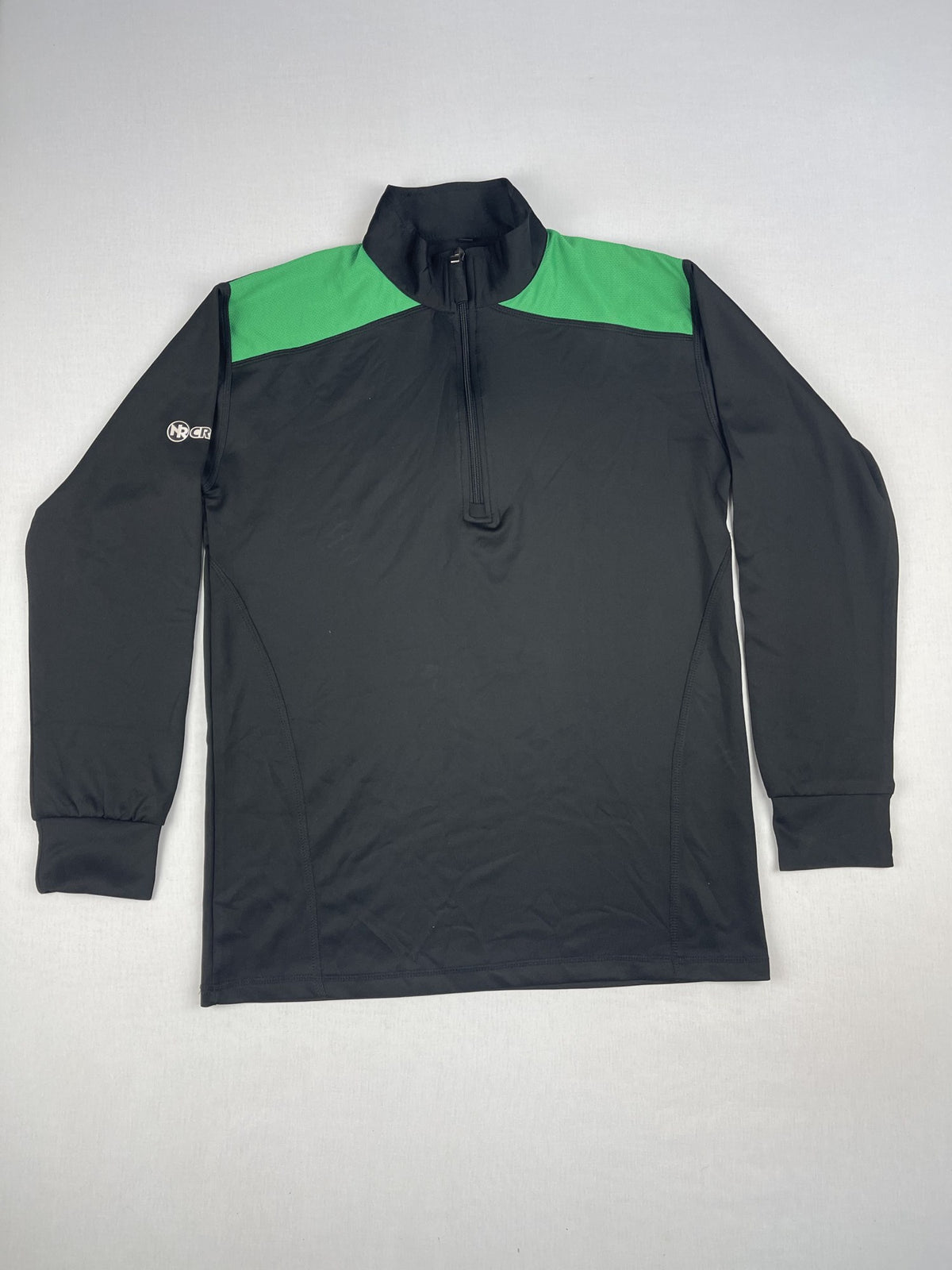 NR Cricket half zip training top, front