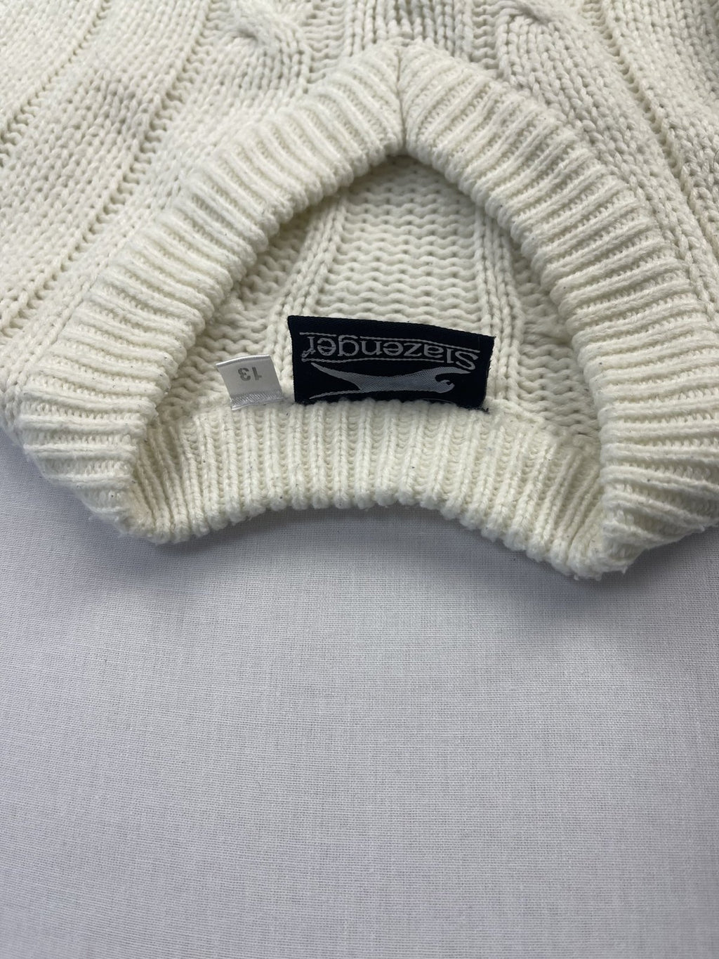 Slazenger Junior Chunky Cable Knit Cricket Jumper (13 Years)